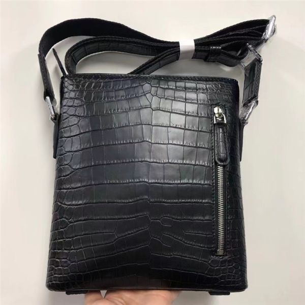 Matt Finish Genuine Alligator Skin Men Small Messenger Bag Authentic Crocodile Leather Flap Purse Male Shoulder Bag