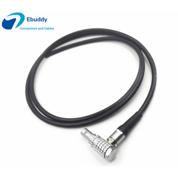 2 cable del conector de las ventajas de vuelo de Pin Elbow Lemo Male To 1M (39 pulgadas)