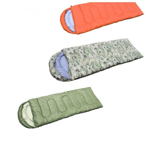 Customized 210*75CM Blue Waterproof 190T Polyester Outdoor Mountain Sleeping Bags For Cold Weather