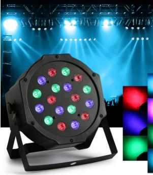 54W Stage Light, Plastic Housing,RGB ,18*3W Flat Spot Light,DMX Flat Stage Light
