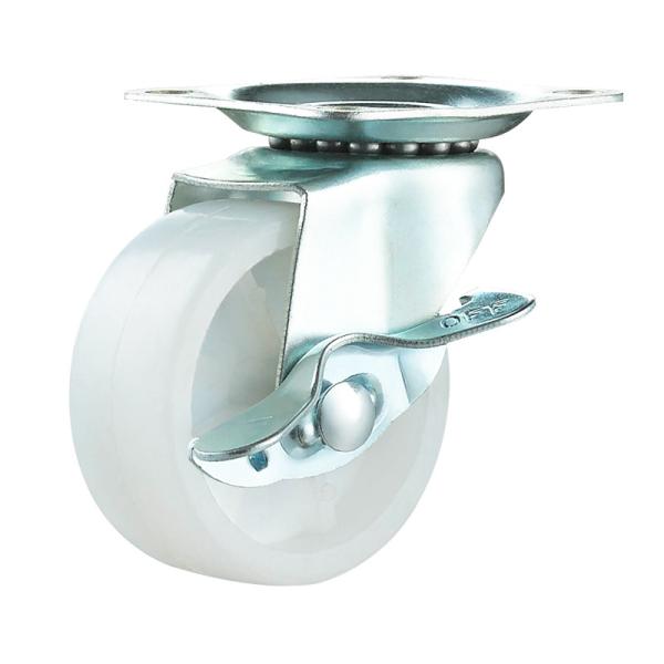 White Small PP caster for light duty shelf,  2,2.5,3 light duty Fixed plastic Caster for Basket, Moving castor