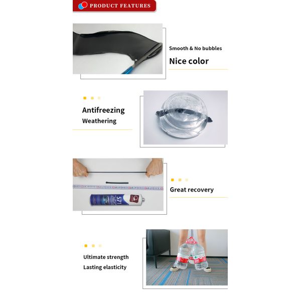 MH571A PU Sealant for Automotive Glass and Windshield Mixture Customized Black
