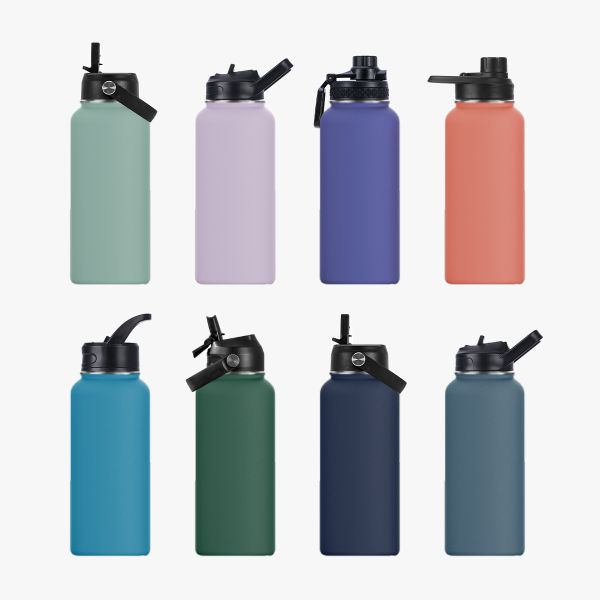 Wide Mouth Double Wall Vacuum Insulated Water Bottles Custom 40oz 32oz