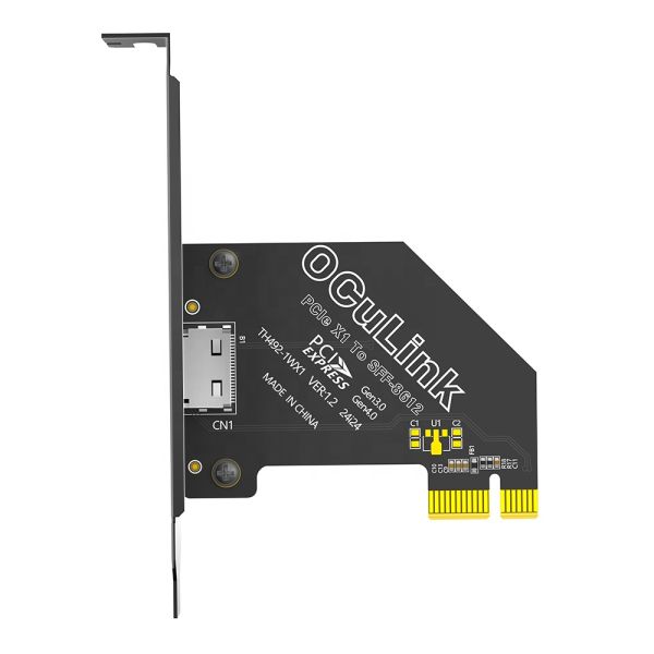 PCI-E 4.0 x1 to Oculink SFF-8611/8612 Adapter with SFF-U.2 SSD Conversion and Wide OS Compatibility