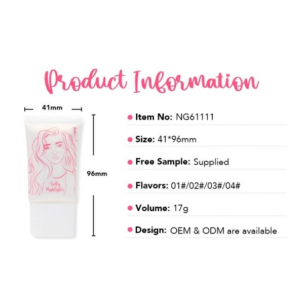 Customization Lightweight Glitter Makeup Highlighter Liquid 17g