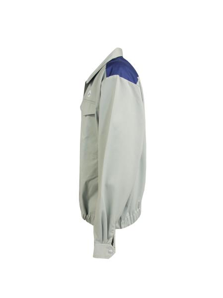 210 GSM Work Clothes Jacket 65% Polyester 35% Cotton Twill 2/1 Navy Contrast Gray