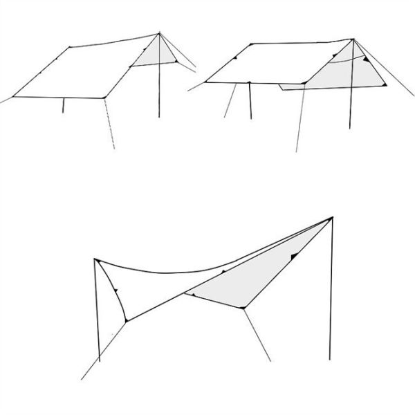 Outdoor Camping Beach Sunshade Sky Tent, Beach Canopy Tent Sun Shade, Gradient Beach Canopy, Stability Upgraded tent