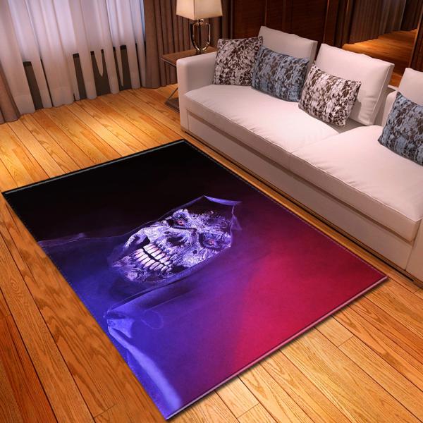 Skeleton Living Room Floor Carpets Polyester Fiber Soft Bedroom Carpet