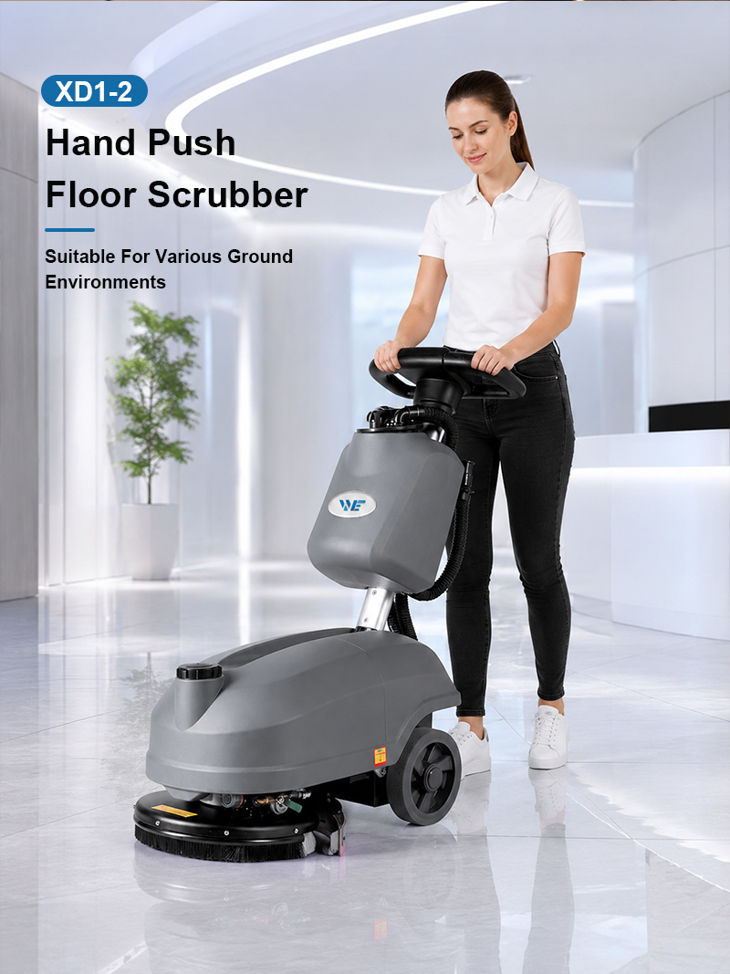 Compact Flooring Cleaning Machine Battery Powered Floor Scrubber Machine Brush Cleaner Machine