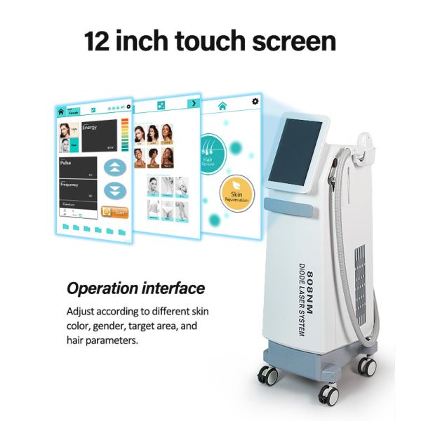 2000W Skin Rejuvenation Painless Hair Removal 808nm Diode Laser Machine
