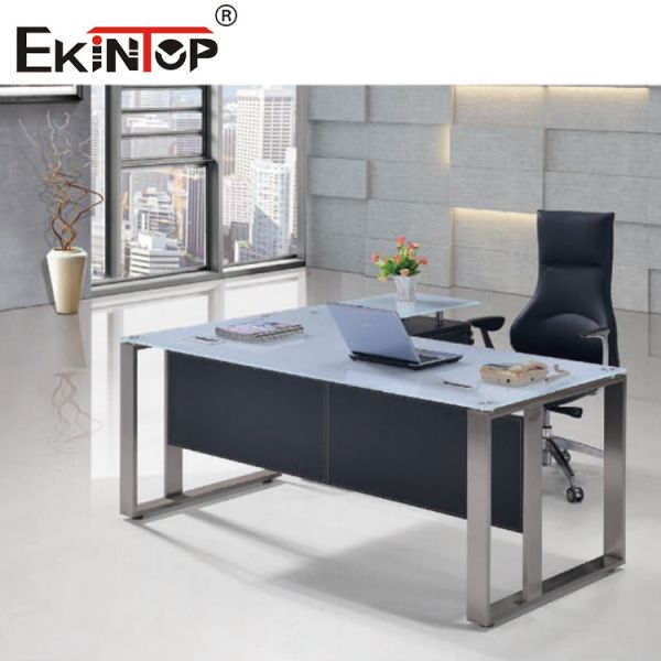 SGS Executive Glass Office Desk Corner Table Home Furniture