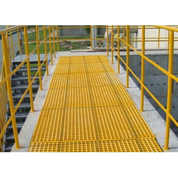 Панели желтой стеклоткани гратинг для платформы дорожки химического завода