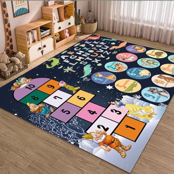 Cartoon Track Traffic Map Carpets For Living Room Floor, Children Playroom Rug