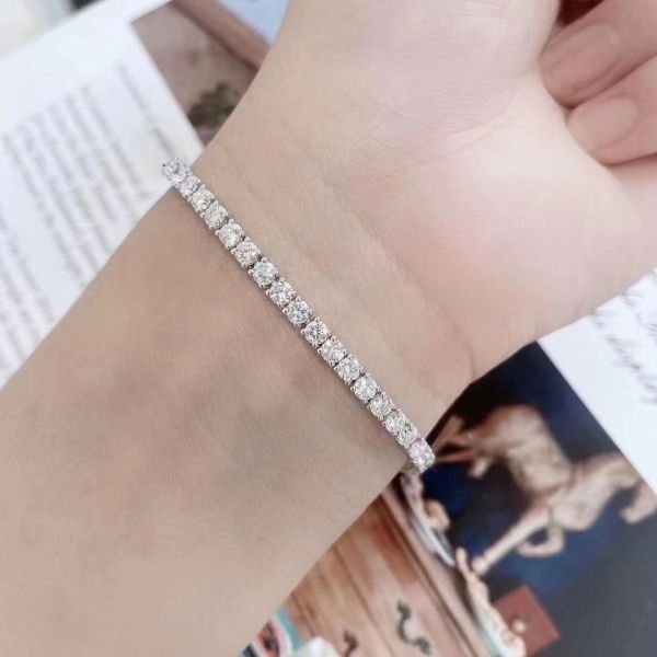 Синтетический бриллиантовый браслет из лабораторного производства