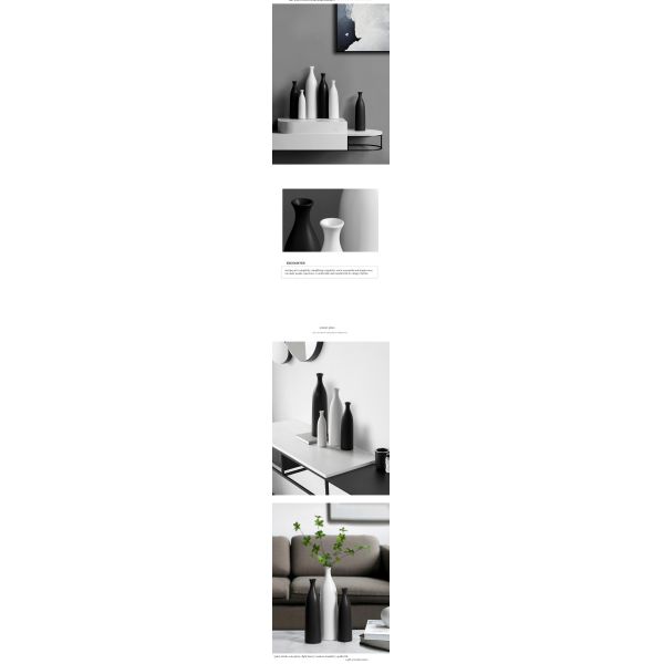 Post-modern Ceramic Vase Pot for Tabletop Decor in Modern Living Room Interior Design