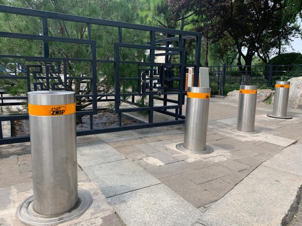 271mm Diâmetro Alto padrão de segurança Anticurso Controle remoto Hidráulico Automático de aumento do tráfego Bollardo