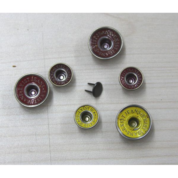 Nickle Free Zamak Custom Clothing / Jeans Buttons Oil Painting