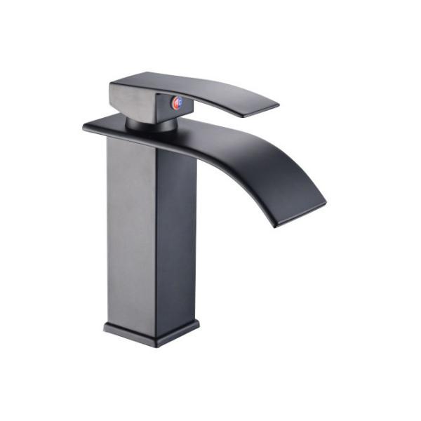 Hotel One Hole Bathroom Faucet Stainless Steel Hot And Cold Smooth Water