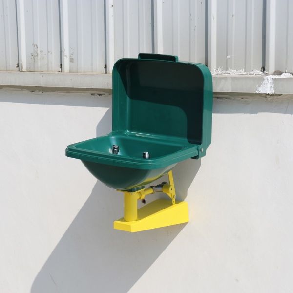 Anti-corrosion Wall-mounted ABS-cover ABS basin eye washer Auto open and close eyewash station