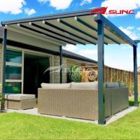 Pergola escamotable de toit de tissu imperméable de PVC avec la lumière de LED