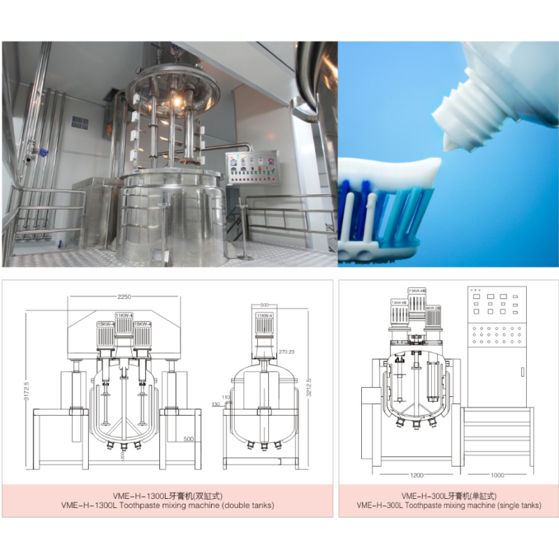 Toothpaste Making Machine Vacuum Emulsifier High Shear Homogenizer Equipment