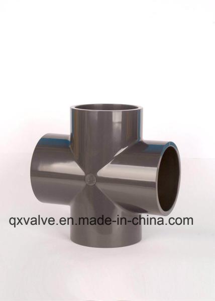 Forged PVC Reducer Cross with Pn16 Type for Water Supply Deep Gray and Forged Design
