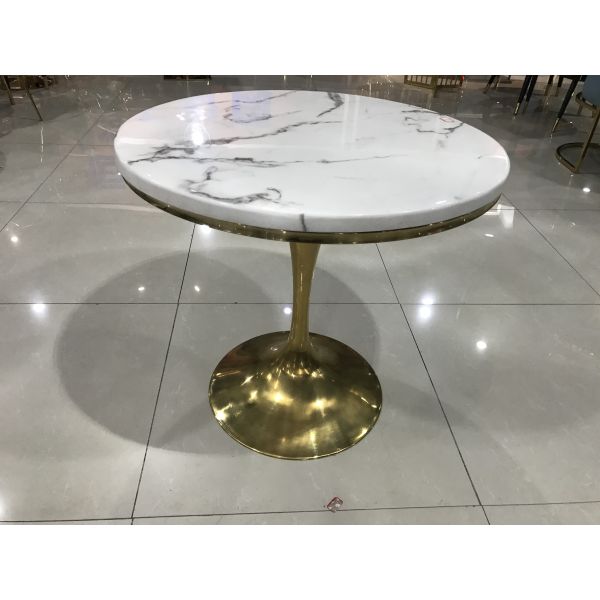 Stainless Steel Frame Countertop 80cm Custom Marble Coffee Table