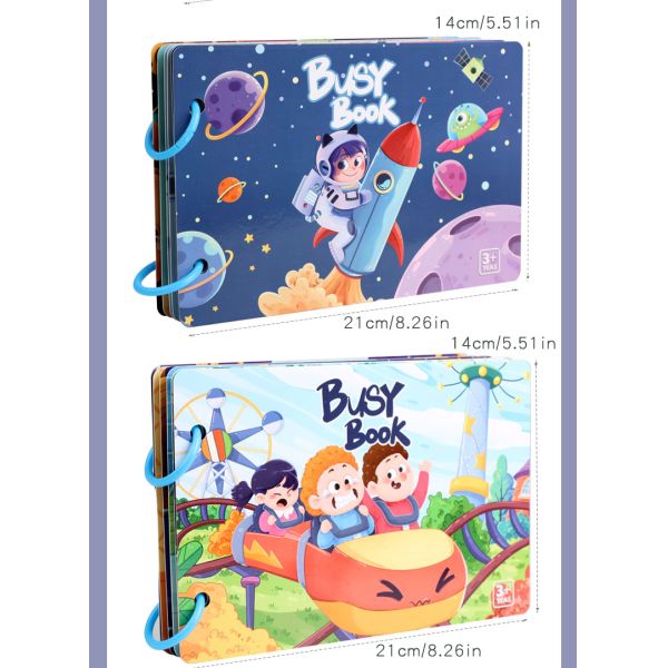 Montessori Baby Enlightenment Educational Busy Book Sticker Book Toy Cross-border Children's Quiet Small Sticky Book