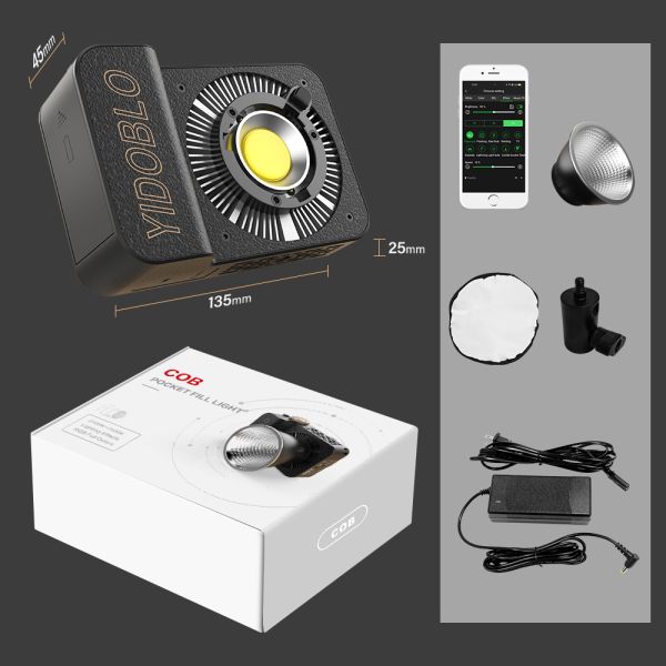 Slim LED Video Light 100W Регулируемый 2700-7500K Bluetooth App Control Для съемки в прямом эфире
