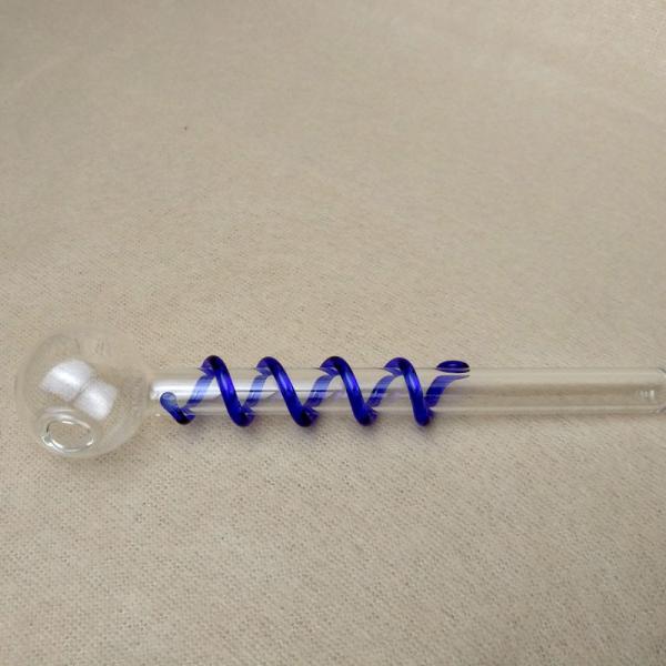 Hand Blown Glass Smoking Tubes Clear Glass Oil Nail Pipes Long Using Life
