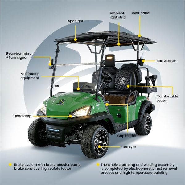 Nev Golf Cart Manufacturers for Sale ODM 4 Seater Golf Cart Classic 48 Volt 4x4 Utility Cart