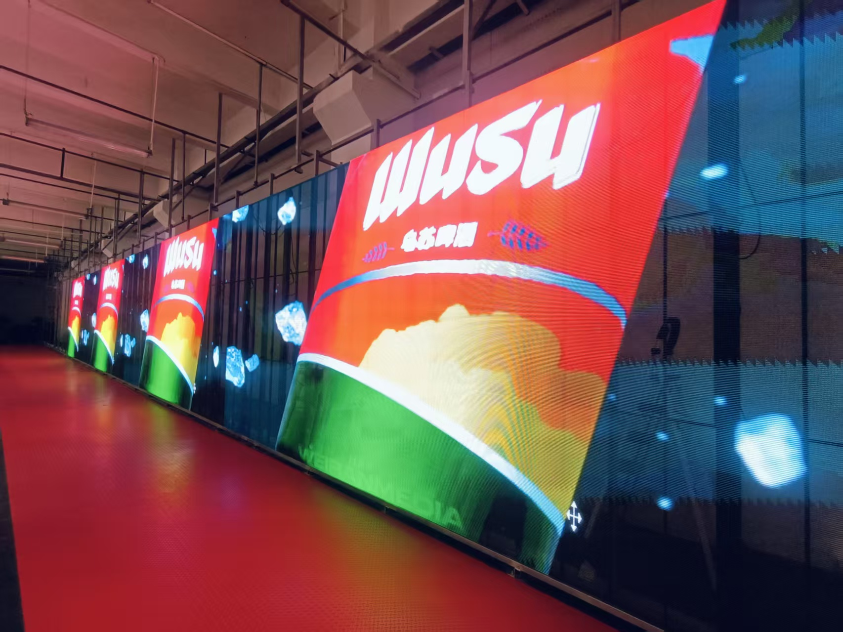 P3.91 Pixel Pitch High Transparency Holographic LED Screen for Indoor Advertising Video Wall