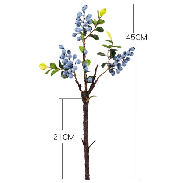 Christmas Berry Stem Artificial Plants Red and Blue Berries for All Festivals Occasion