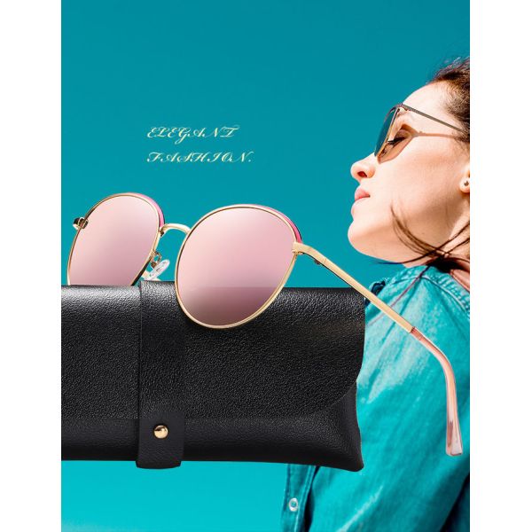 Retro Summer TAC UV400 Protection Sunglasses Metal Women Men Polarized