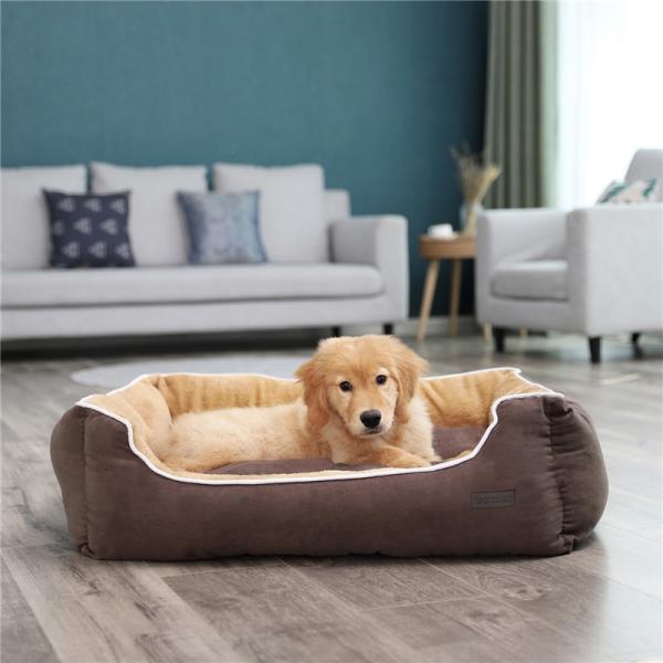 Removable Dog Bed Cushion Yellow Color CE Certification Lightweight