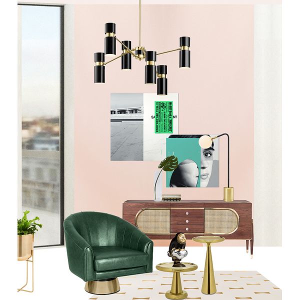 Luz ligera pendiente del dormitorio de la cocina de la sala de estar de las cabezas simples modernas del hierro 8