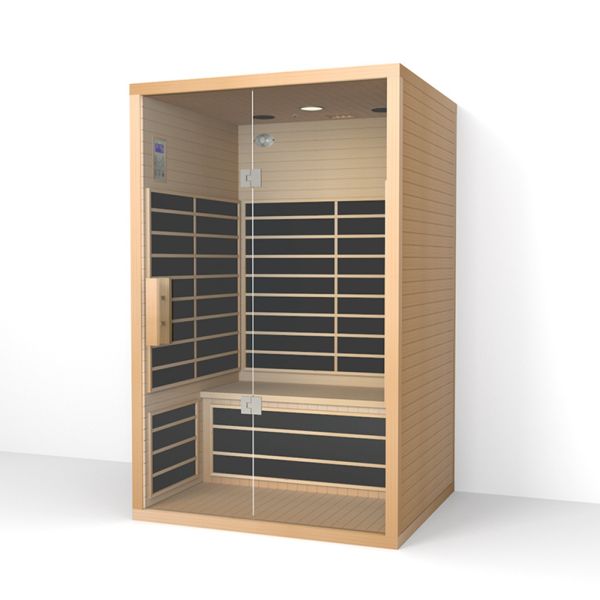 Stress Reliever Detox 2 Person Cedar Sauna With Color Physiotherapy Light