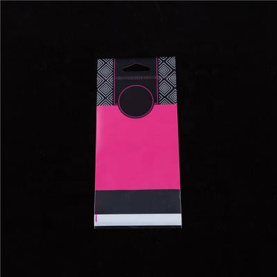 Printed BOPP pack bag, BOPP packaging header bag with Strong adhesive strip