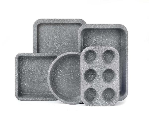 5pcs Marble Coating Premium Non-Stick Round Baking Pan cake mould nonstick cake pan cake mold
