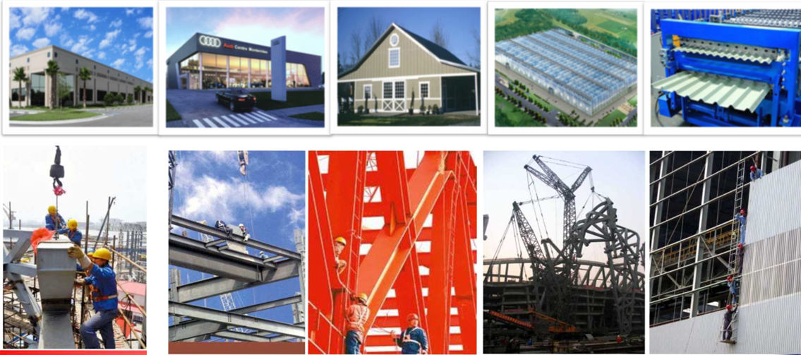 Дом железного каркаса Prefab дуплекса виллы стальной структуры облегченный гальванизировал