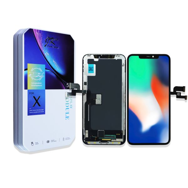 Factory Price iPhone X LCD Screen with 580±50 Cd/m2 Brightness 1:1300 Contrast Ratio and 98% NTSC JK Incell Display