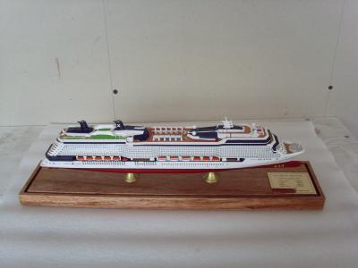 Professional Wooden Model Boats Celebrity Infinity Cruise Ship Shaped , Solid Wood Paint