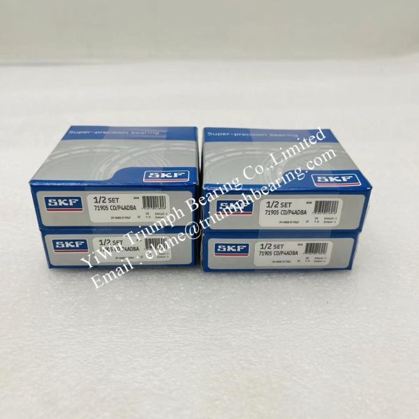 Matched set of two super-precision, high-capacity, D design, single row angular contact ball bearings  71905 CD/P4ADBA