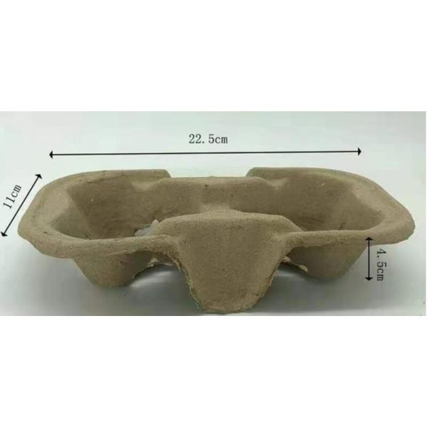 Несущие бумажного стаканчика пульпы 2&4 подноса кофейной чашки Biodegradable для взятия прочь грузя