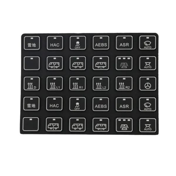 Heavy Machinery Rubber Keypad Membrane Switch For Fuel Dispenser Silica Gel Dies