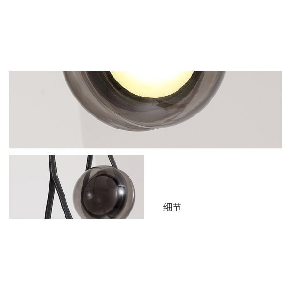 Nordic Modern Pendant Lights Glass Leather Belt Yo-yo Hanging Lamp(WH-GP-168)