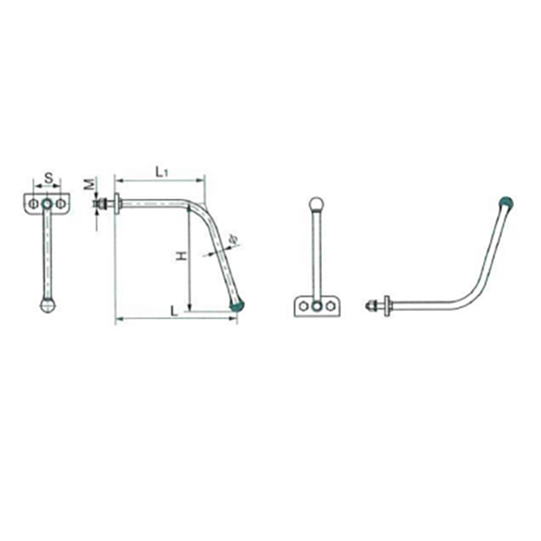 Canalização chifres formando arcos elétricos das despesas gerais da proteção de relâmpago de junções