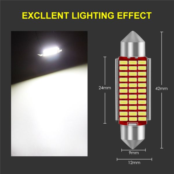 DC 12V 3.5W 6000K C5W Automotive Interior Light Bulbs