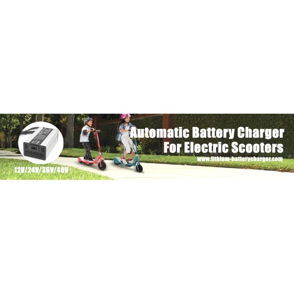 48V 2A Electric Scooter Charger 4 Step Charging For Lithium Or Lead Acid Battery