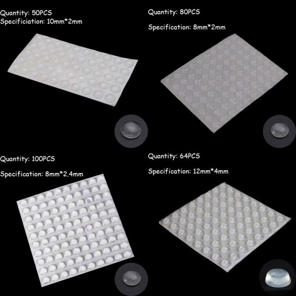 Self-Adhesive Anti-Bump Buffer Non-Slip Transparent Silicone Rubber Foot Pad Molding Grade